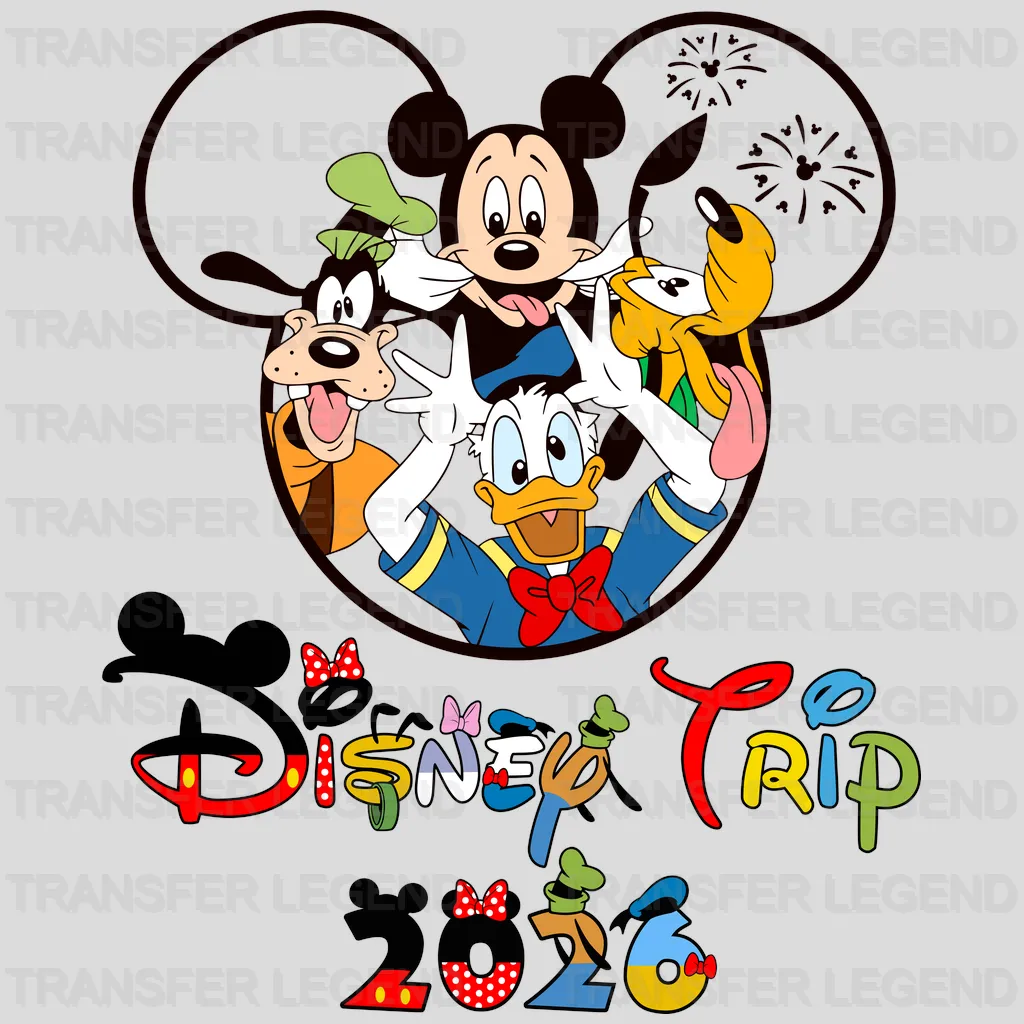 Mickey&Minnie Trip Cartoon Designs - DTF Heat Transfer