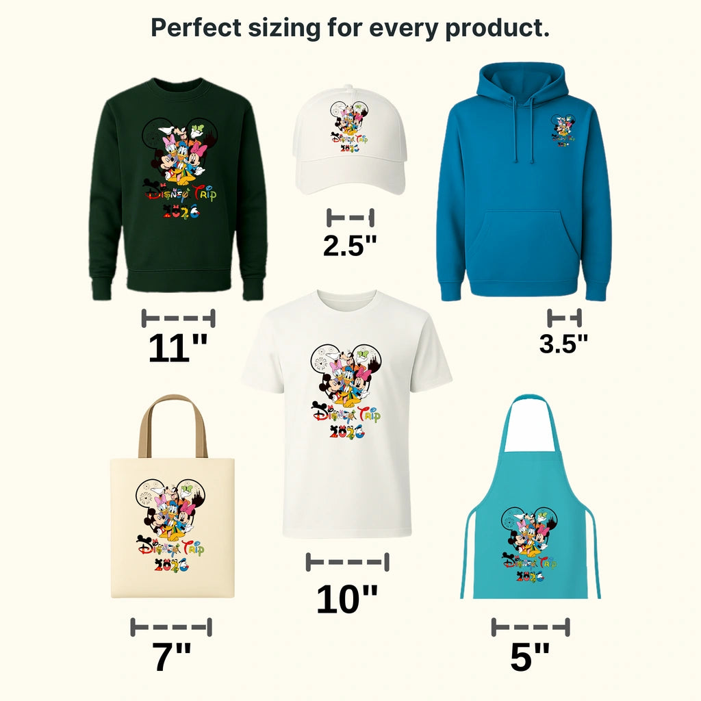 Ducks & Plutos 2026 Trip Cartoon Designs - DTF Heat Transfer
