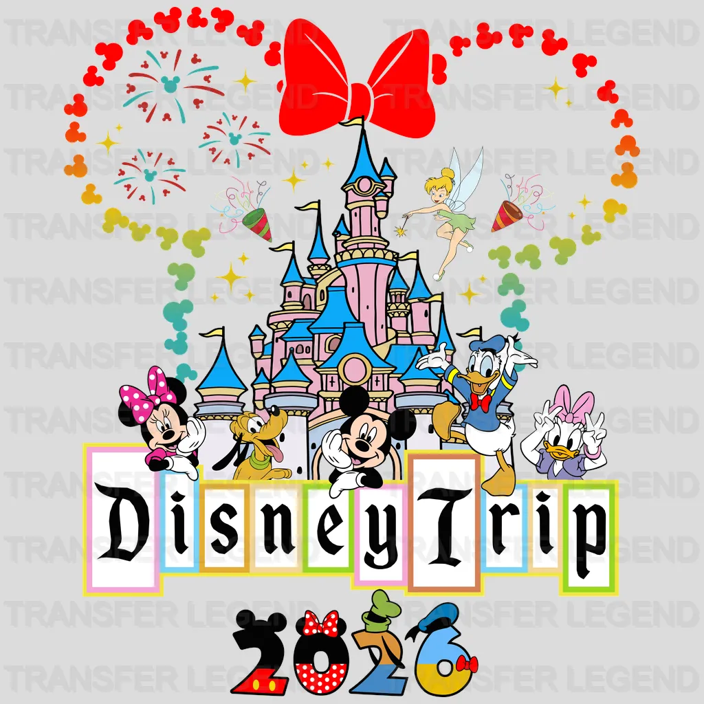 Mickey & Minnie In Wonderland Cartoon Designs - DTF Heat Transfer