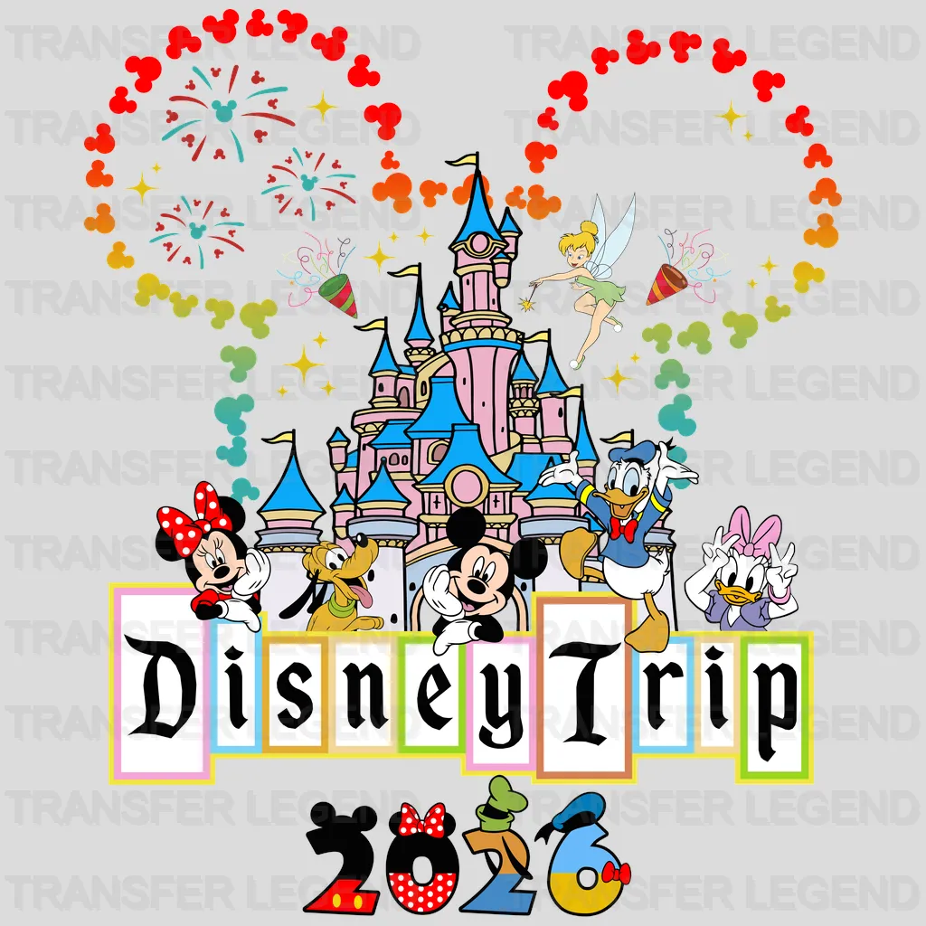 Mickey & Minnie In Wonderland Cartoon Designs - DTF Heat Transfer