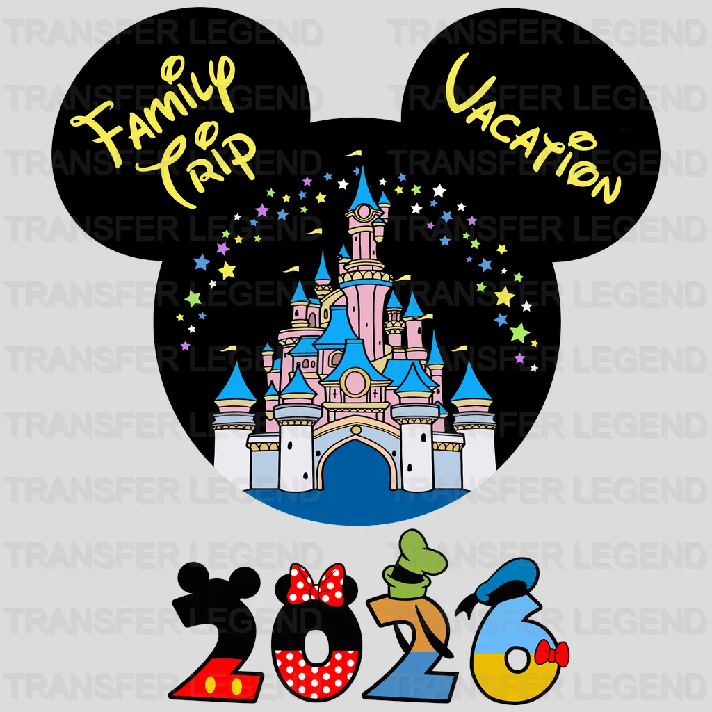 Wonderland By Night Mickey & Minnie Cartoon Designs - DTF Heat Transfer