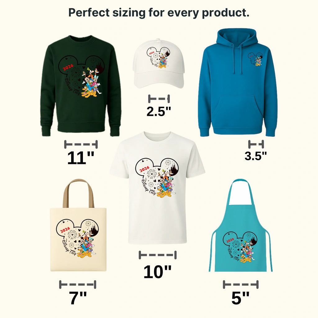 Mickey & Minnie Celebration 2026 Cartoon Designs - DTF Heat Transfer