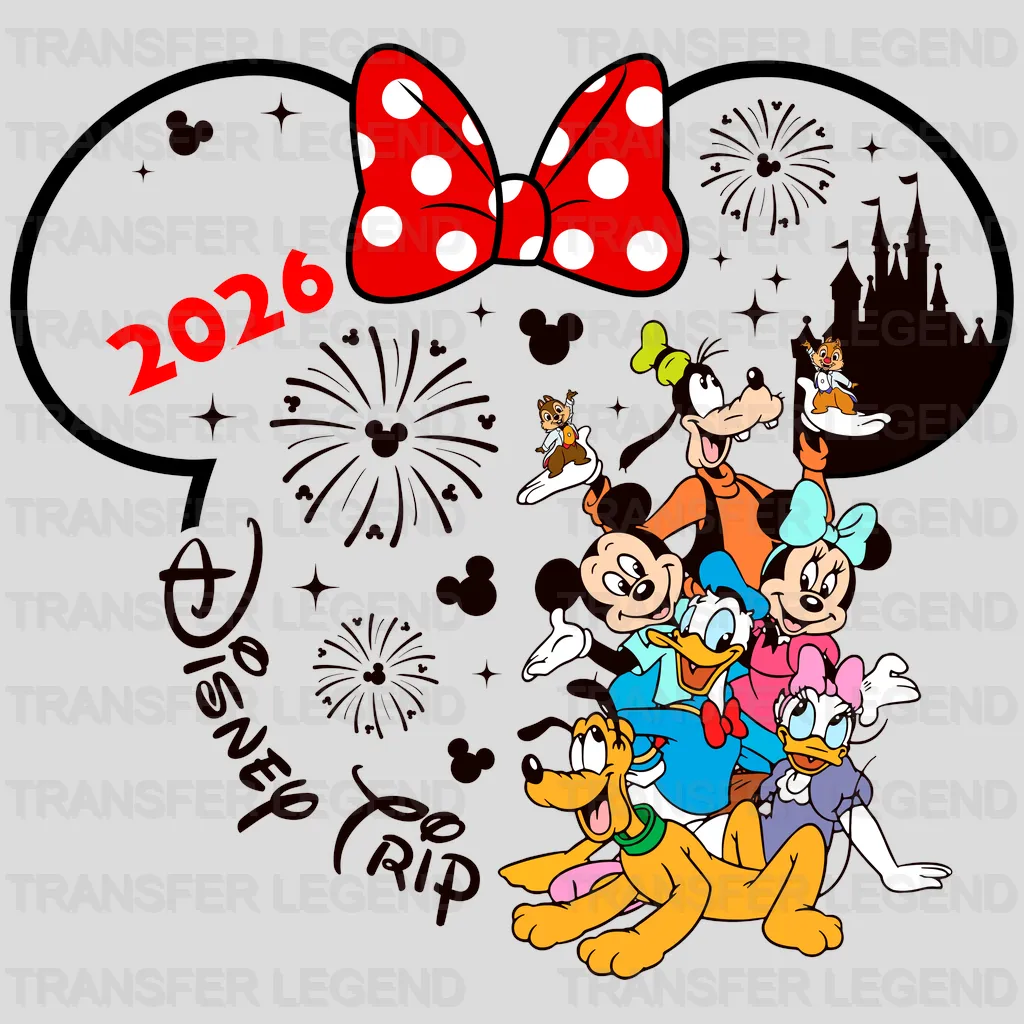Mickey & Minnie Celebration 2026 Cartoon Designs - DTF Heat Transfer