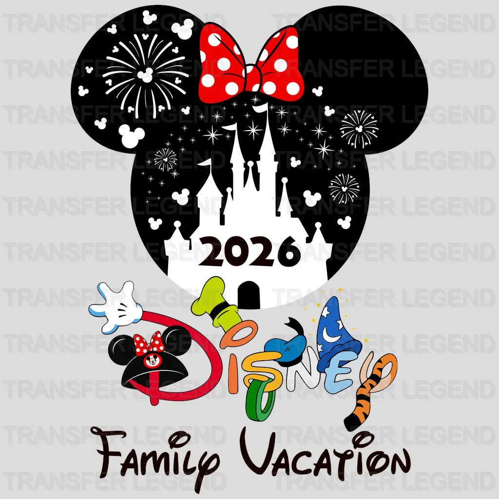 2026 Mickey & Minnie Year Cartoon Designs - DTF Heat Transfer