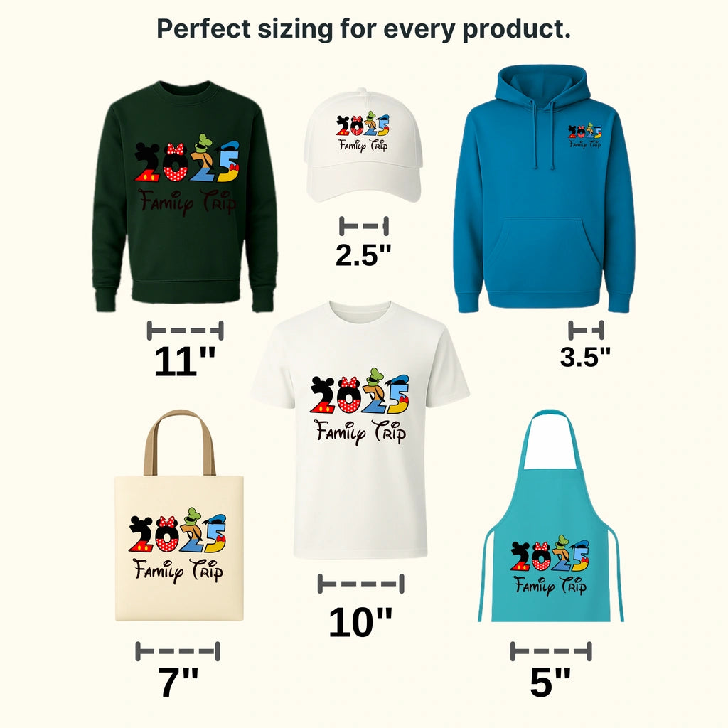 Vacation Trip 2025 Minnie & Mickey Cartoon Designs - DTF Heat Transfer - transferlegend