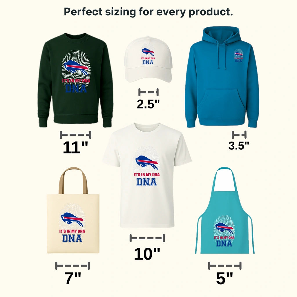Buffalo Bills DNA Fingerprint Emblem NFL Design - DTF Heat Transfer
