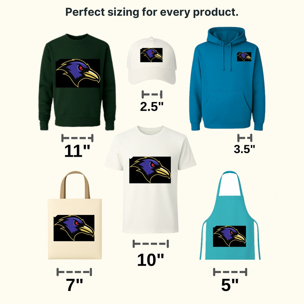Baltimore Ravens Heartbeat Waves Line NFL Design - DTF Heat Transfer