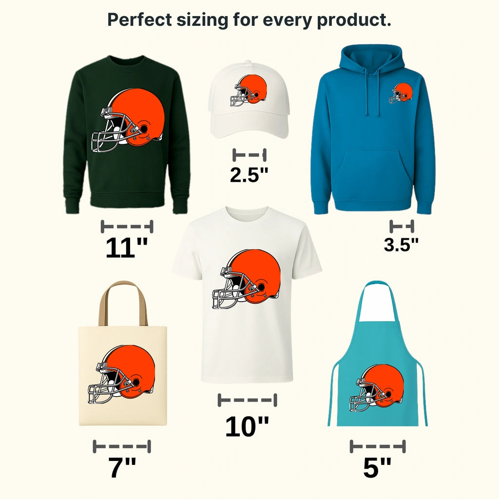 Cleveland Browns “I Love Browns” Text Emblem NFL Design - DTF Heat Transfer