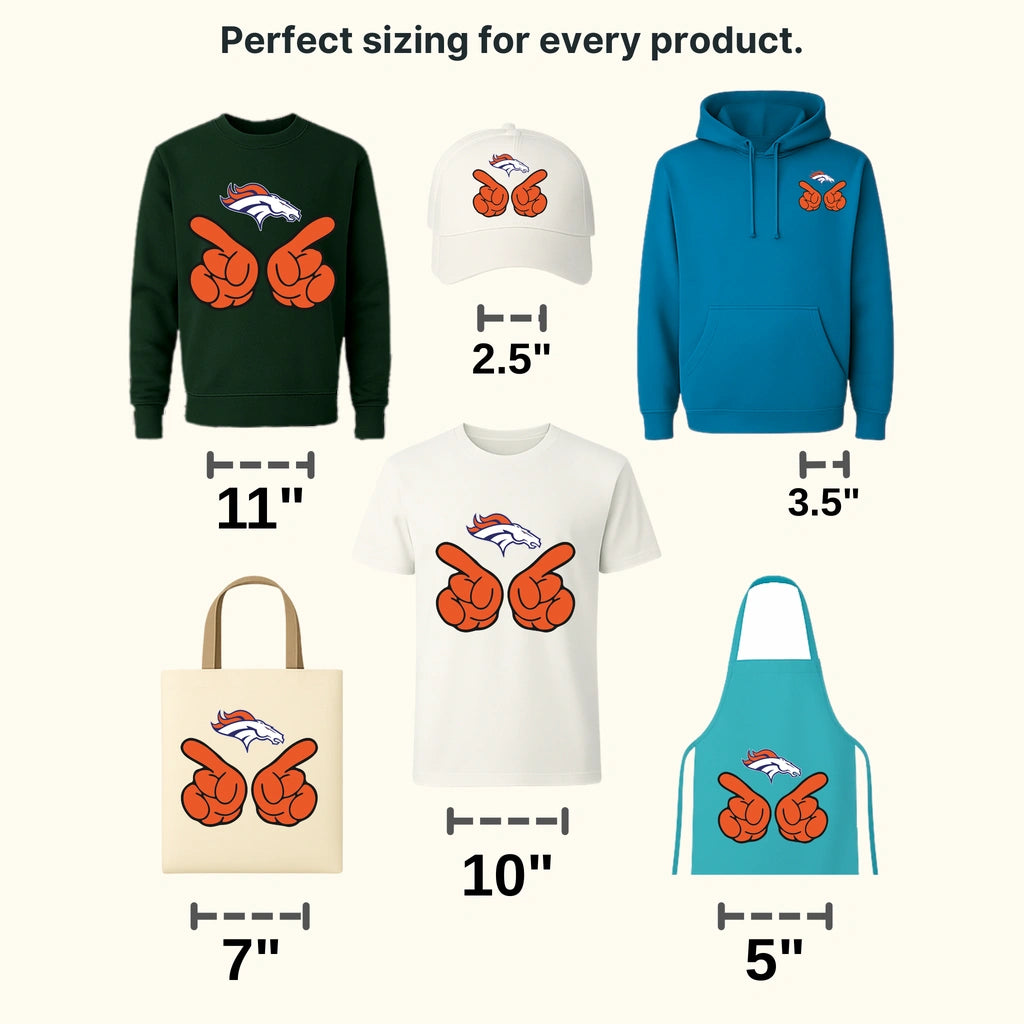 Denver Broncos Lip‑Bite Graphic NFL Design - DTF Heat Transfer
