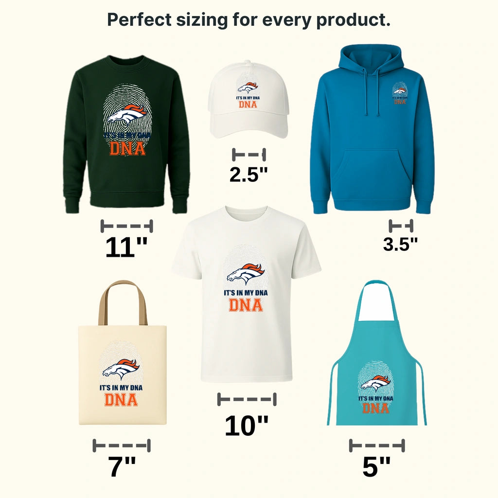 Denver Broncos Fingerprint Logo Emblem NFL Design - DTF Heat Transfer