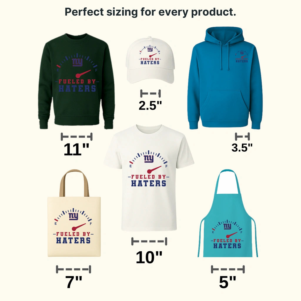 New York Giants “Fueled By Haters” gauge style design, NFL design - DTF Heat Transfer