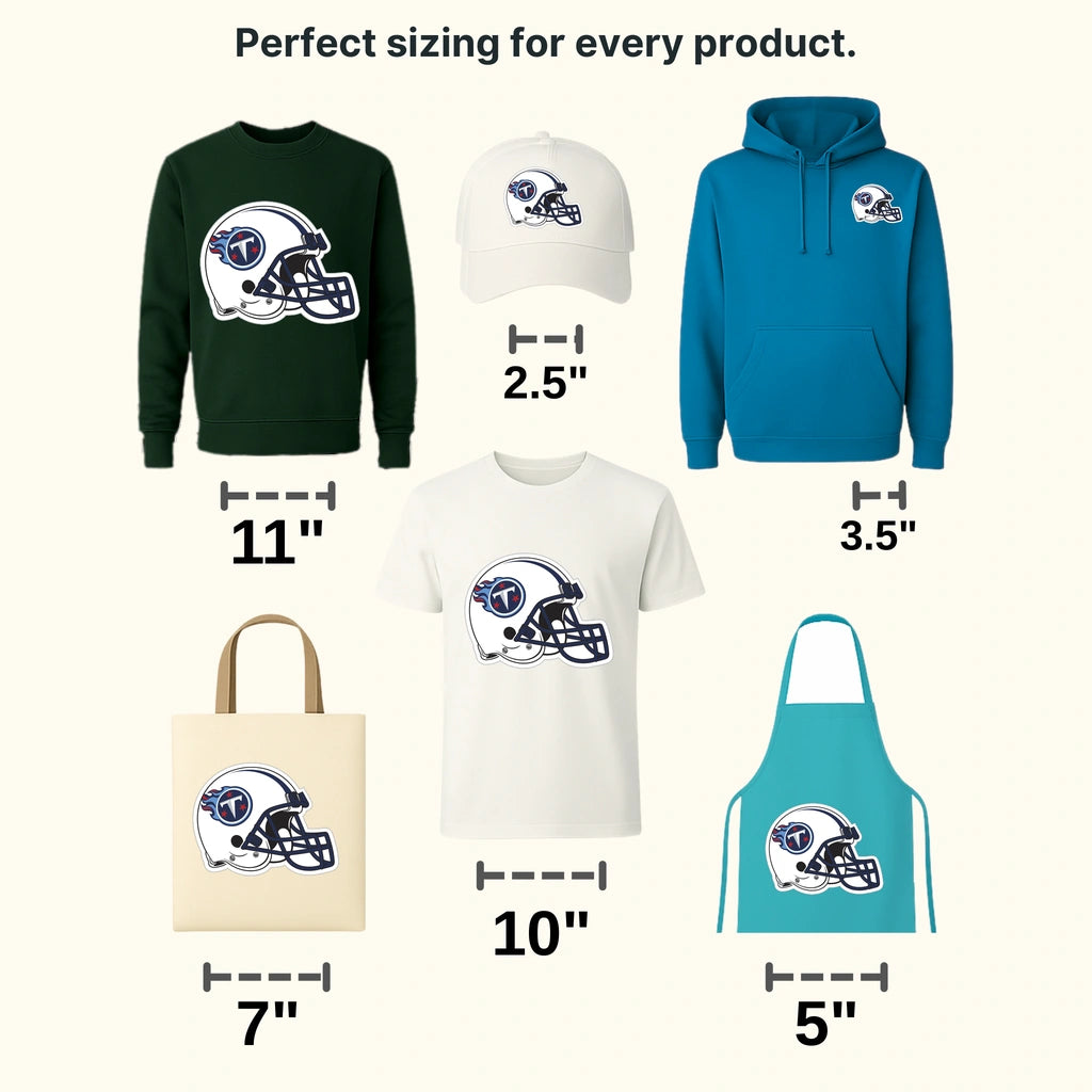 Tennessee Titans White Helmet Profile NFL Design - DTF Heat Transfer