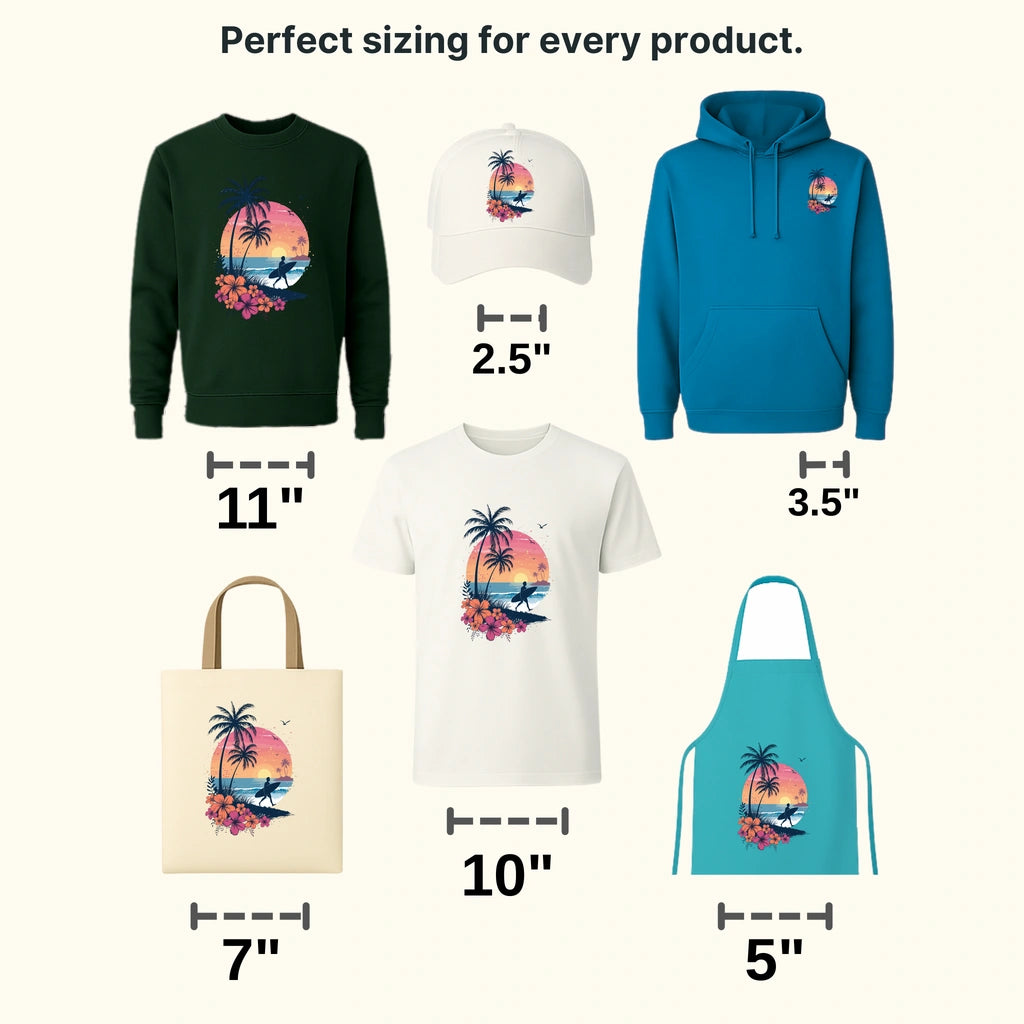 Surf Time Surfing Design - DTF Heat Transfers