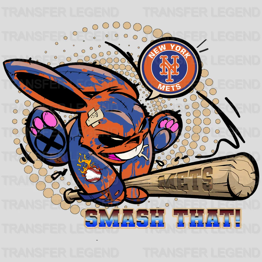 New York Mets MLB New York Swing For The Ring DTF Iron On Transfer