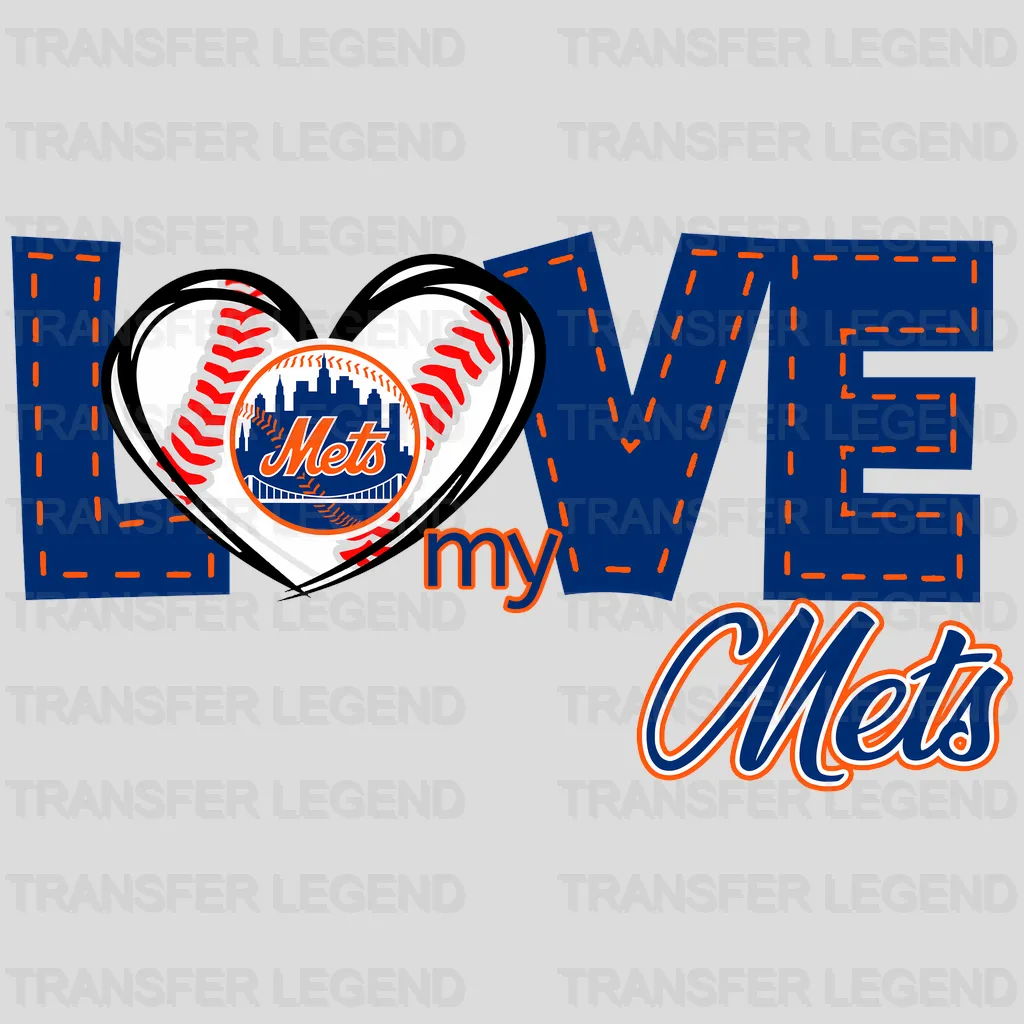 New York Mets MLB New York Go Mets DTF Iron On Transfer