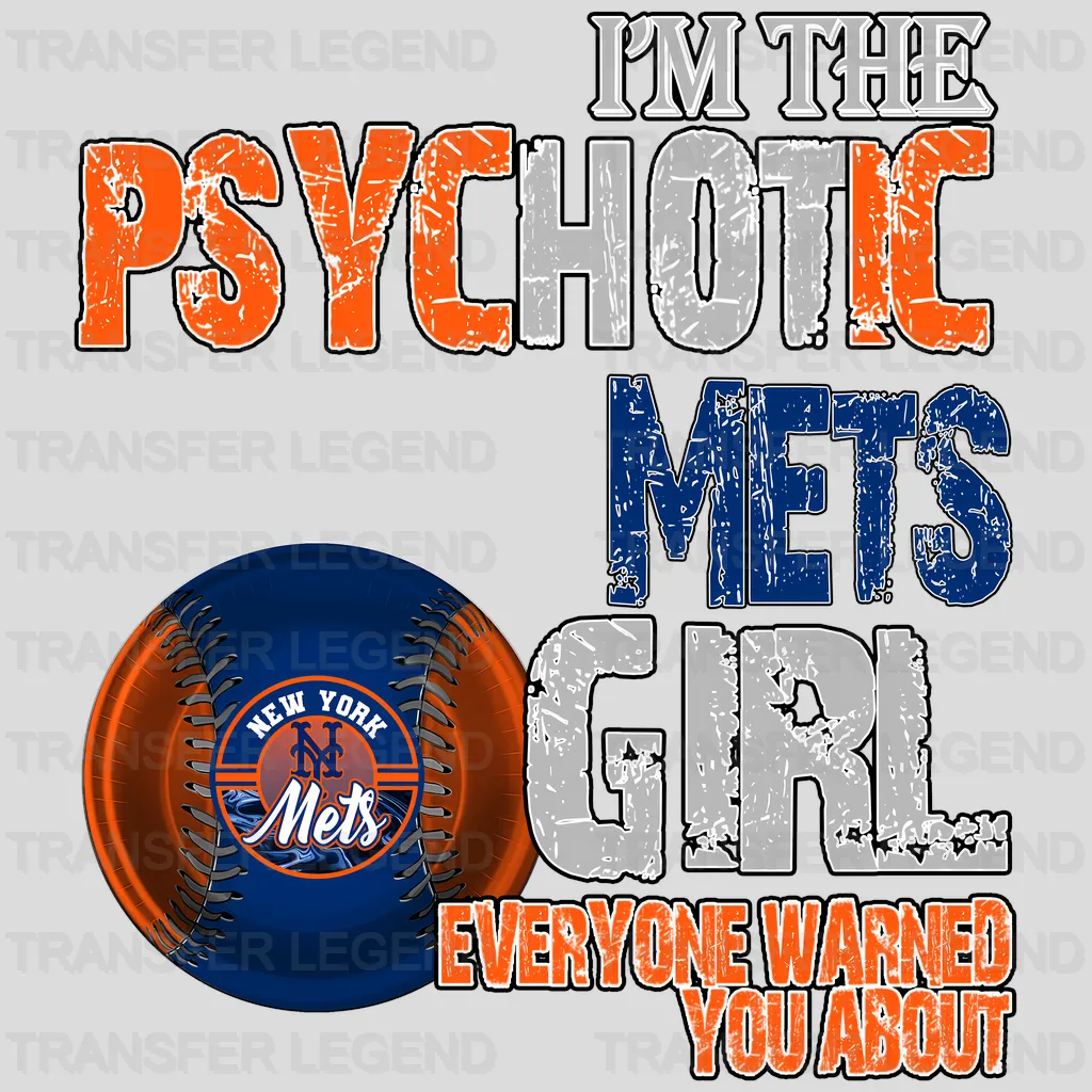 New York Mets MLB New York In My Mets Era DTF Iron On Transfer