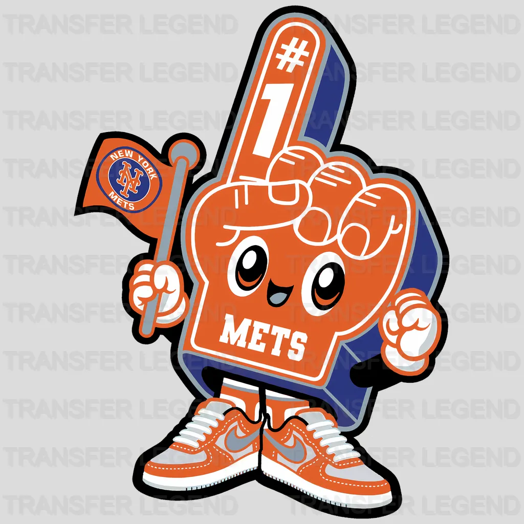 New York Mets MLB Tweety Bird Cartoon Character - DTF Iron On Transfer