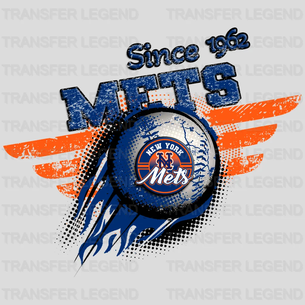 New York Mets MLB New York 2025 Happy New Year DTF Iron On Transfer