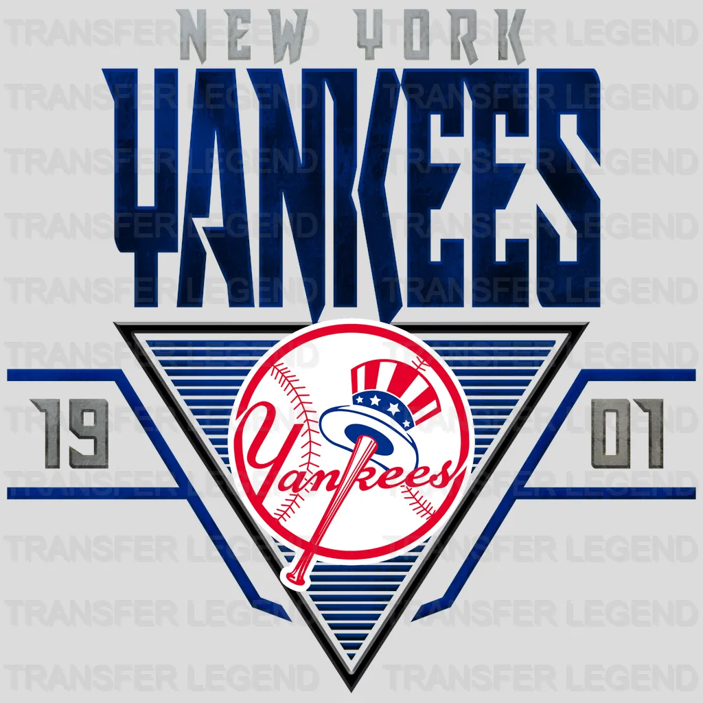 New York Yankees MLB Vintage Pennant Banner 1903 - DTF Iron On Transfer