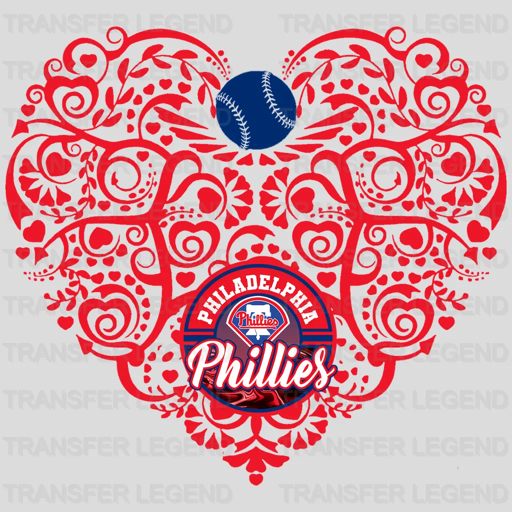 Pittsburgh Pirates MLB Swirl Heart Shape Artistic Logo - DTF Iron On Transfer