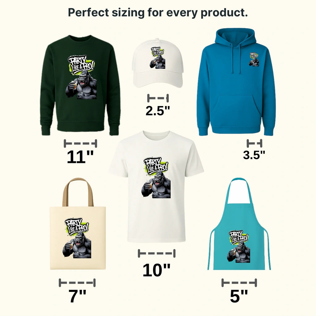Party Like A Pro Party Design - DTF Heat Transfer - transferlegend