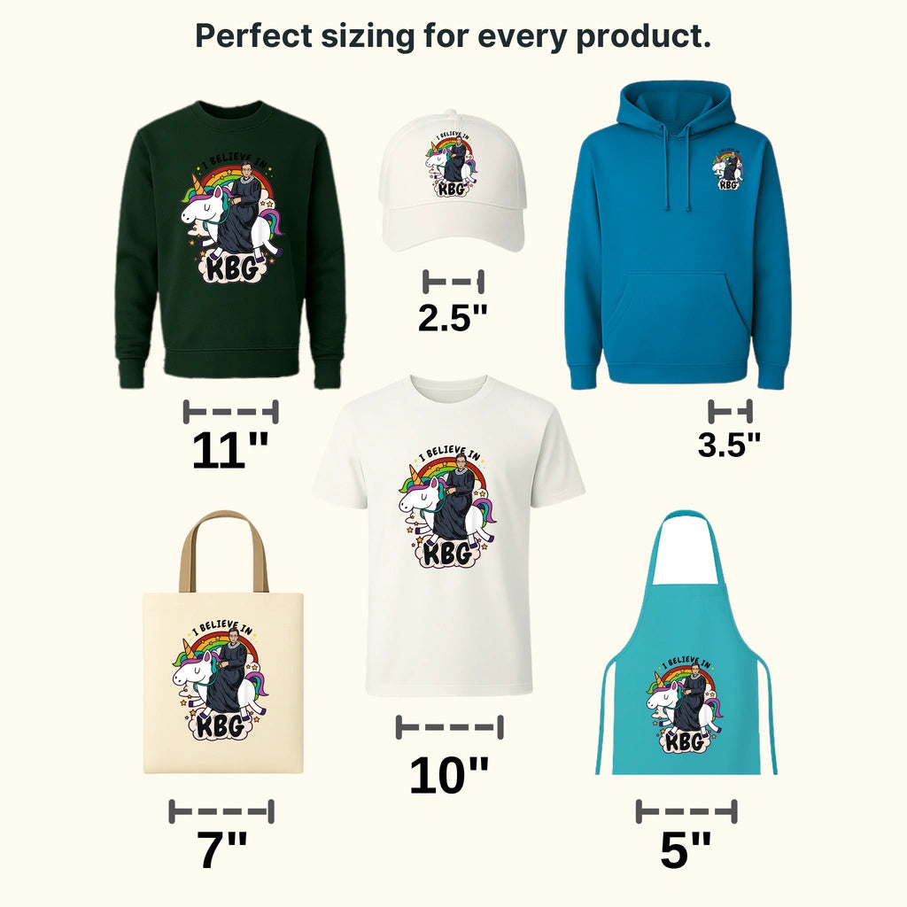 I Believe In RBG Unicorn Feminist - Women Rights Design - DTF heat transfer - transferlegend