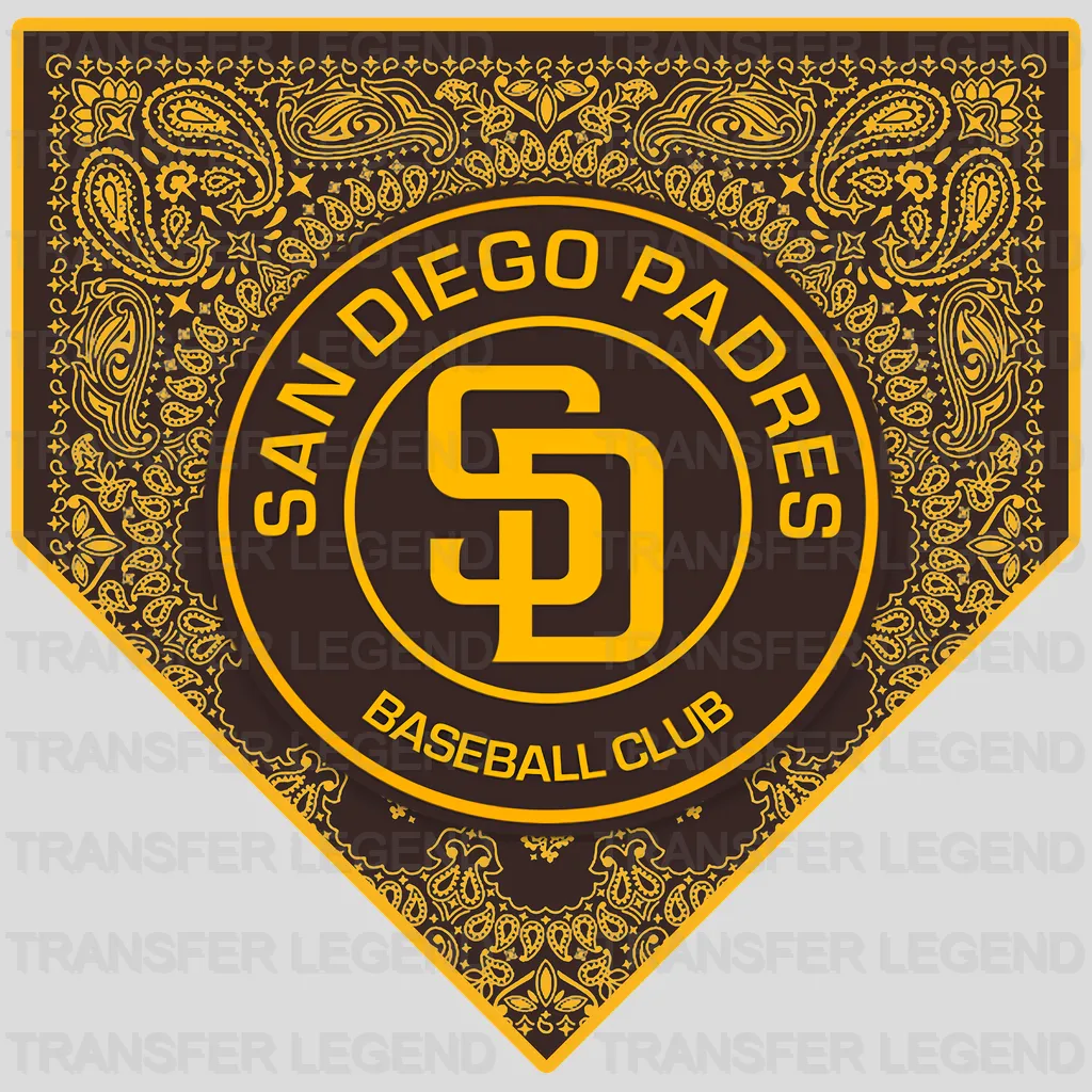 San Diego Padres MLB Diamond Shape Logo Emblem - DTF Iron On Transfer