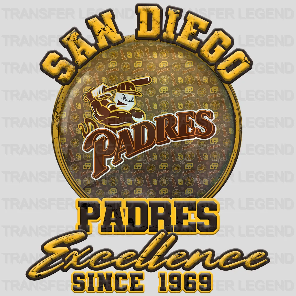 San Diego Padres MLB San Diego Excellence Since 1969 DTF Iron On Transfer