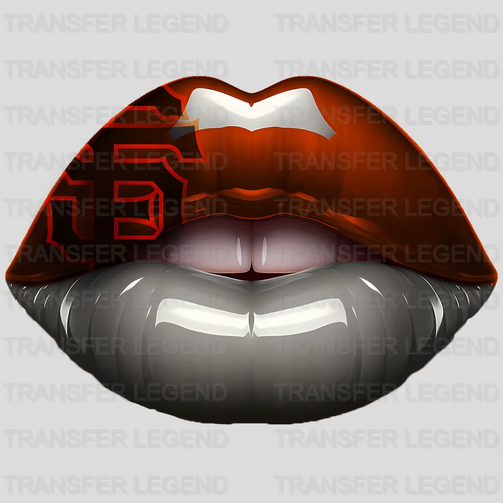 San Francisco Giants MLB Orange & Black Lips Logo Art Illustration - DTF Iron On Transfer