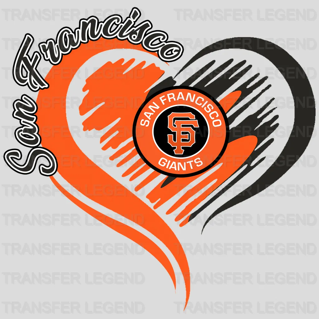 San Francisco Giants MLB Glitter Chenille Letter Sf Logo - DTF Iron On Transfer