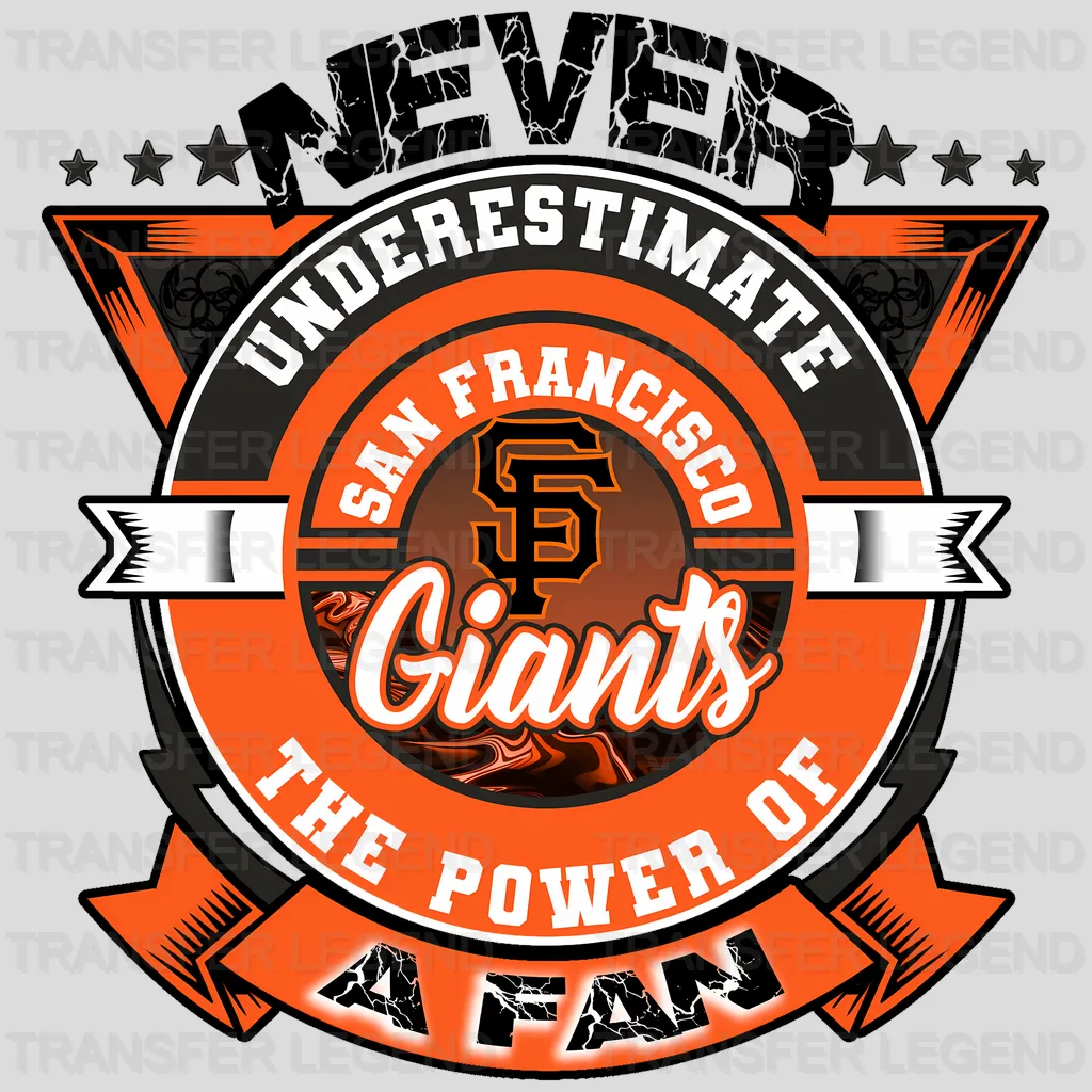 San Francisco Giants MLB Floral Pattern Heart Shape - DTF Iron On Transfer