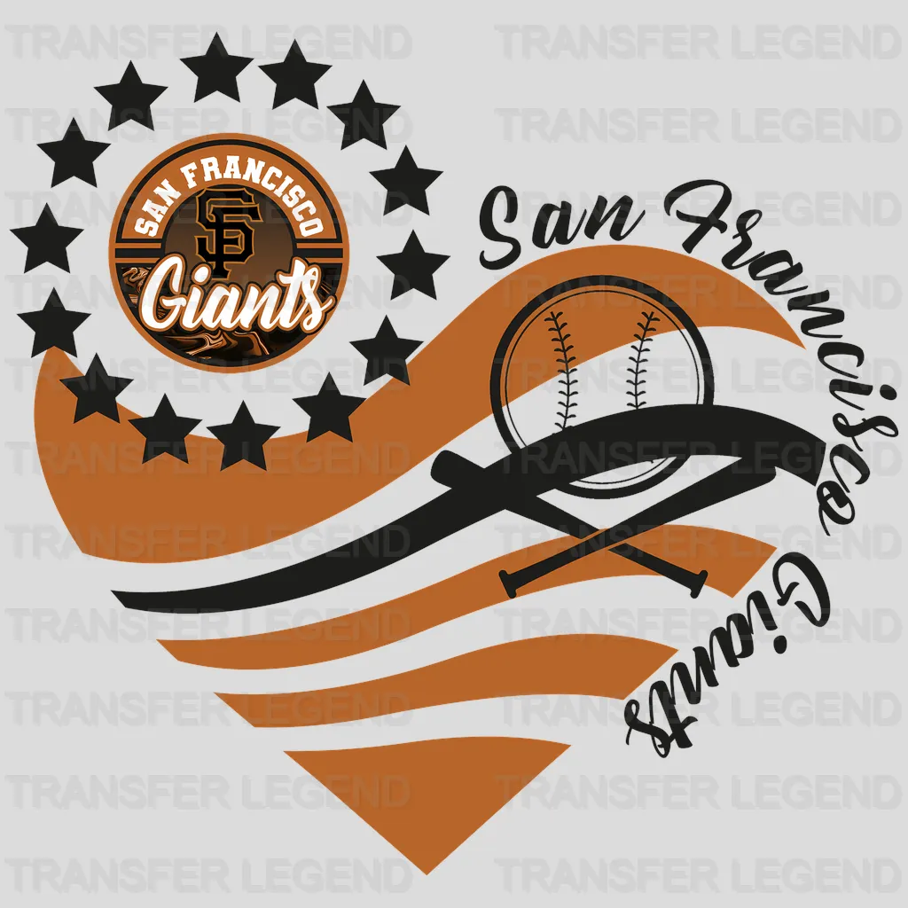 San Francisco Giants MLB Mascot Lou Seal With Foam Finger - DTF Iron On Transfer