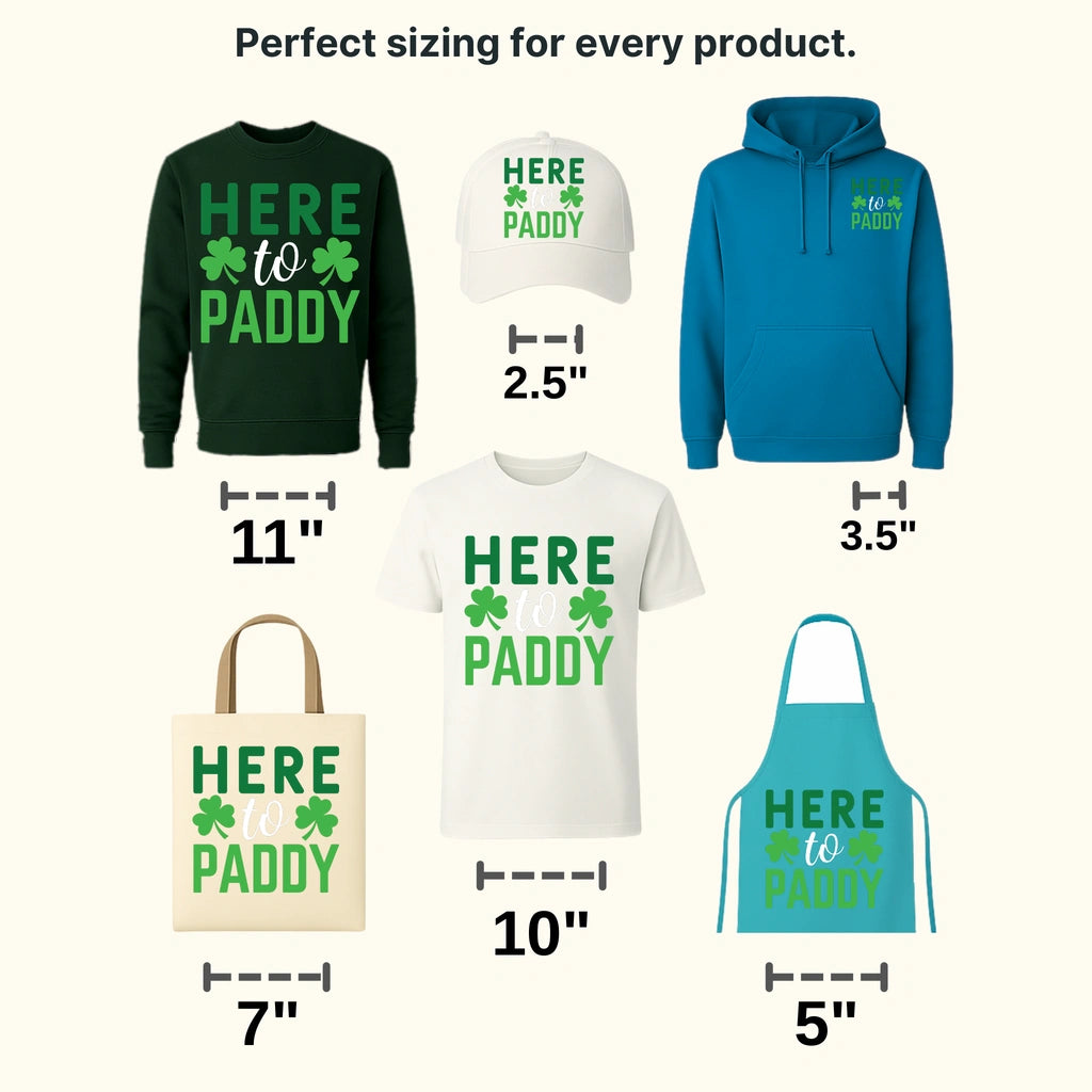 Here To Paddy St. Patrick's Day Design - DTF heat transfer - transferlegend