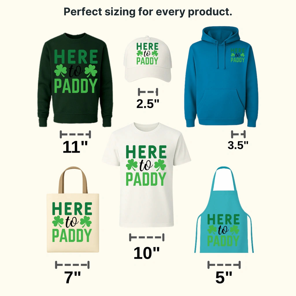 Here To Paddy St. Patrick's Day Design - DTF heat transfer - transferlegend
