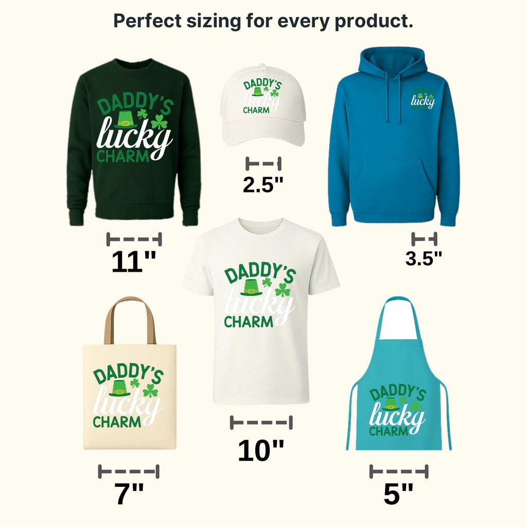 Daddy's Lucky Charm St. Patrick's Day Design - DTF heat transfer - transferlegend