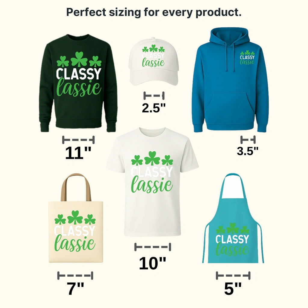 Classy Lassie St. Patrick's Day Design - DTF heat transfer - transferlegend