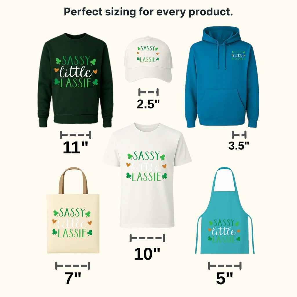 Sassy Little Lassie St. Patrick's Day Design - DTF heat transfer - transferlegend