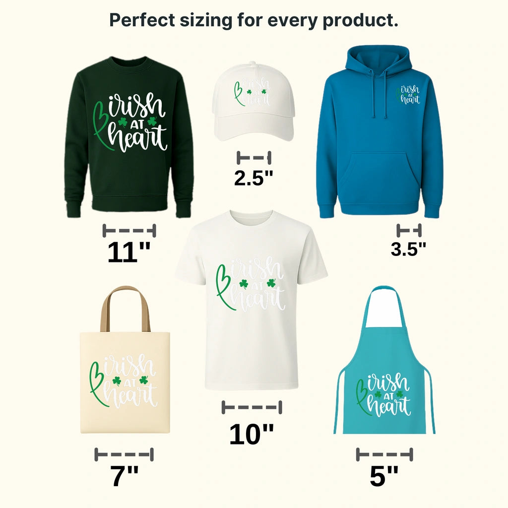 Irish At Heart St. Patrick's Day Design - DTF heat transfer - transferlegend
