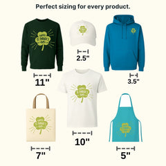 Clover Happy St. Patrick's Day Design - DTF heat transfer - transferlegend