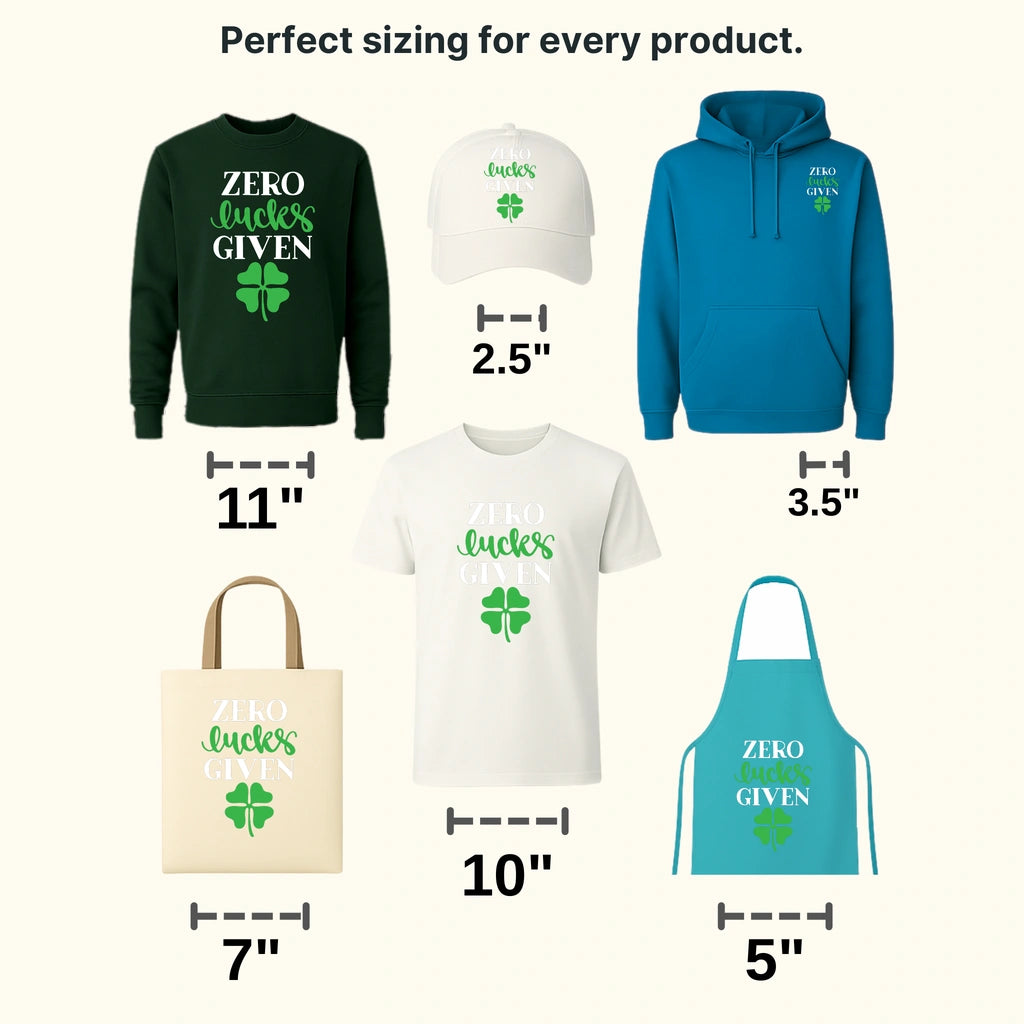 Zero Lucks Given St. Patrick's Day Design - DTF heat transfer - transferlegend
