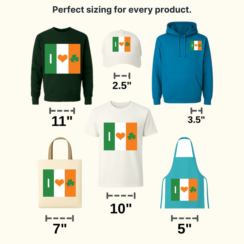 Irish Flag St. Patrick's Day Design - DTF heat transfer - transferlegend
