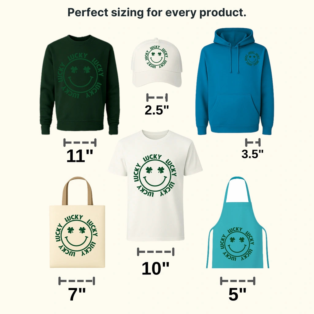 Smiley St. Patrick's Day Design - DTF heat transfer - transferlegend