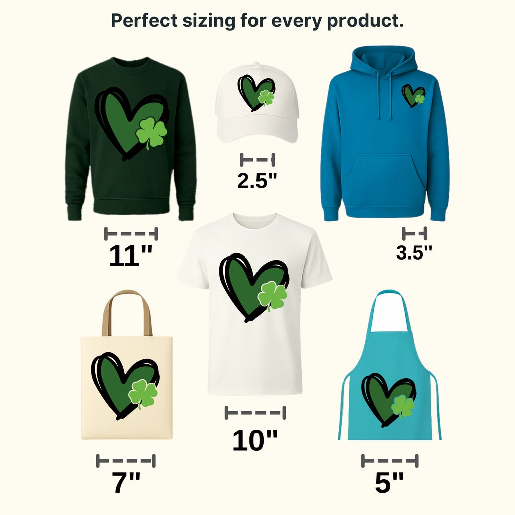 Heart St. Patrick's Day Design - DTF heat transfer - transferlegend
