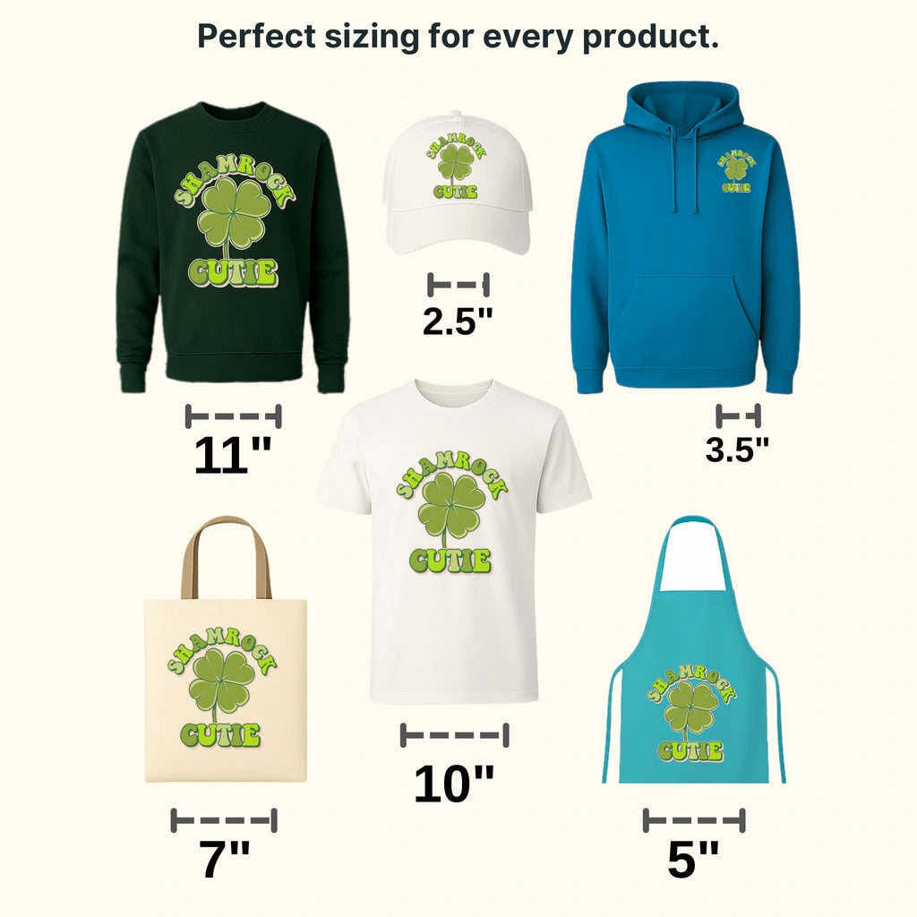 Shamrock Cutie St. Patrick's Day Design - DTF heat transfer - transferlegend