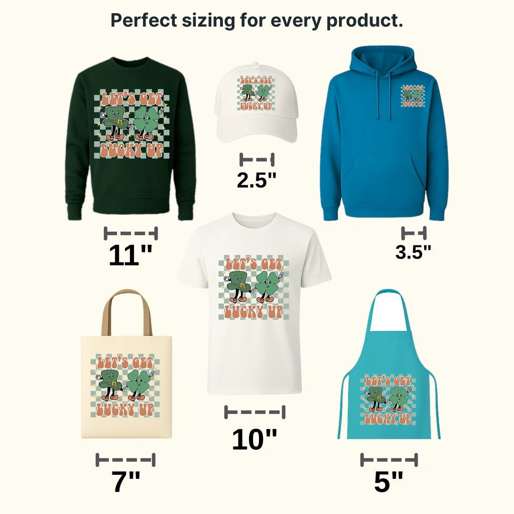 Let's Get Lucky Up St. Patrick's Day Design - DTF heat transfer - transferlegend