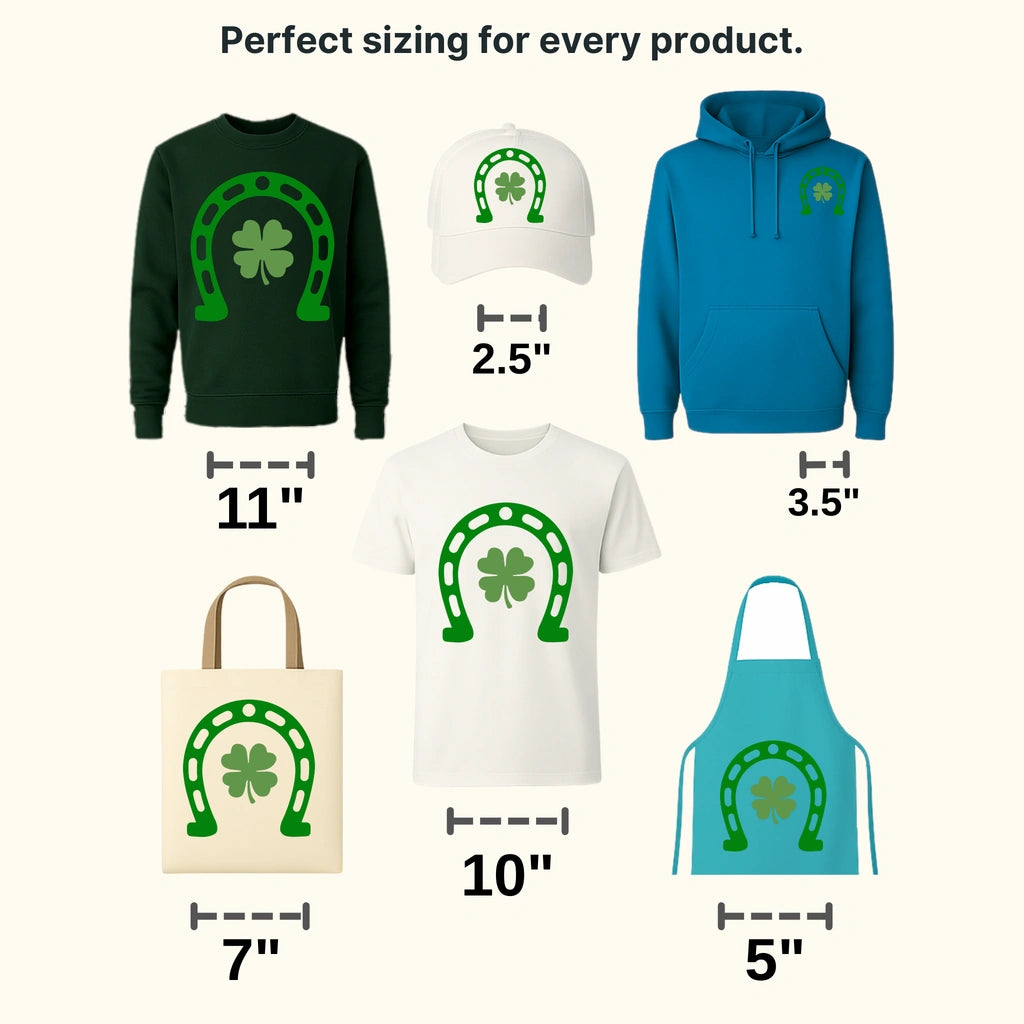 Horseshoe Clover St. Patrick's Day Design - DTF heat transfer - transferlegend