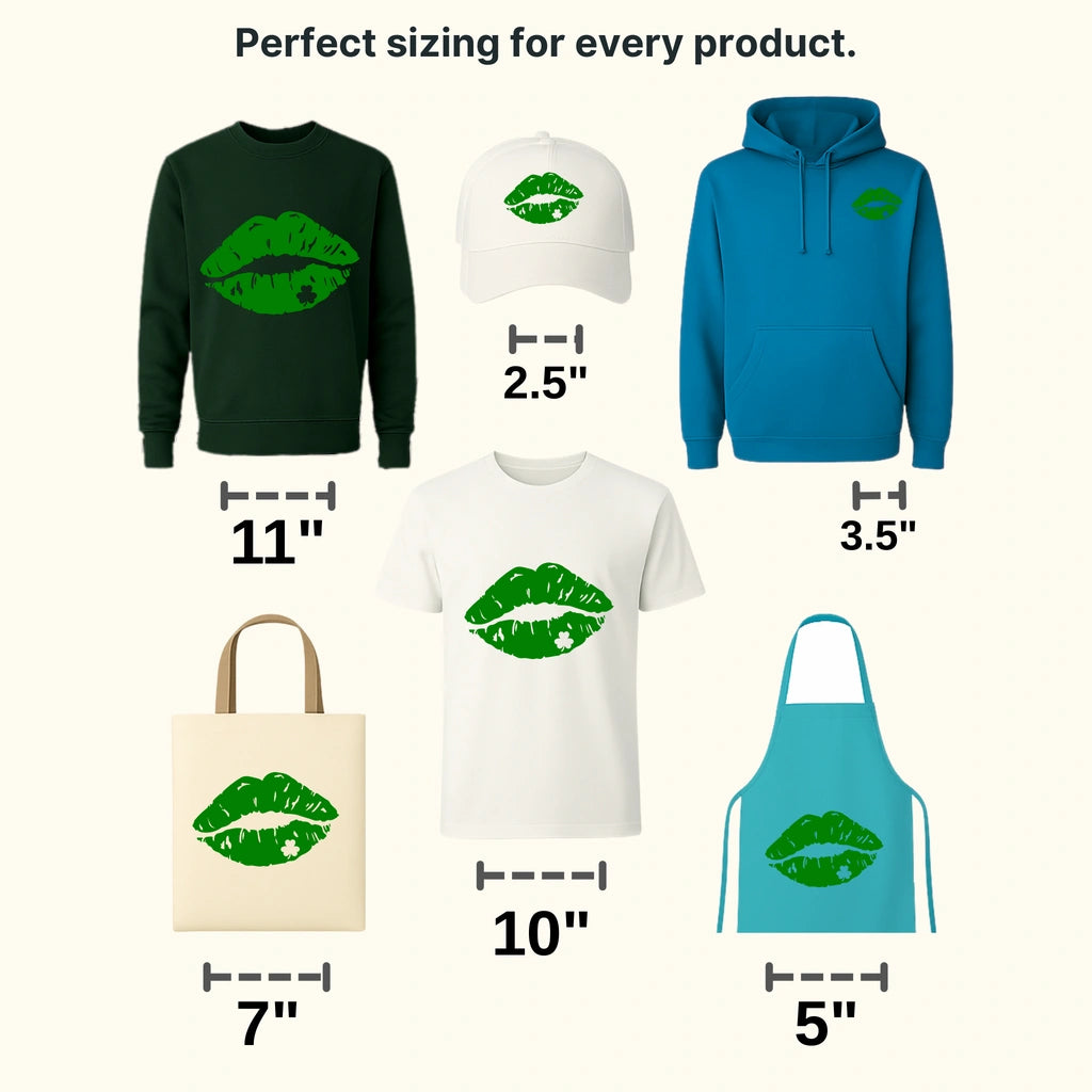 Lips St. Patrick's Day Design - DTF heat transfer - transferlegend