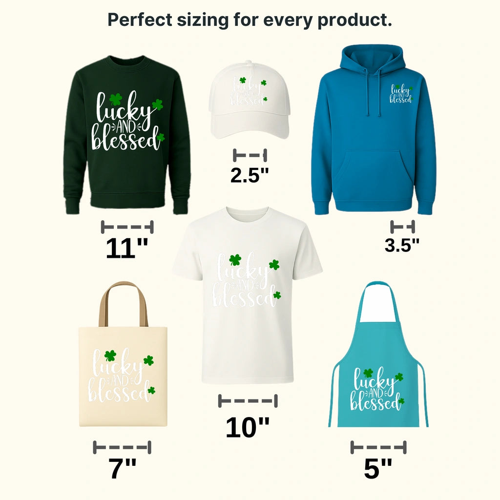 Lucky And Blessed St. Patrick's Day Design - DTF heat transfer - transferlegend