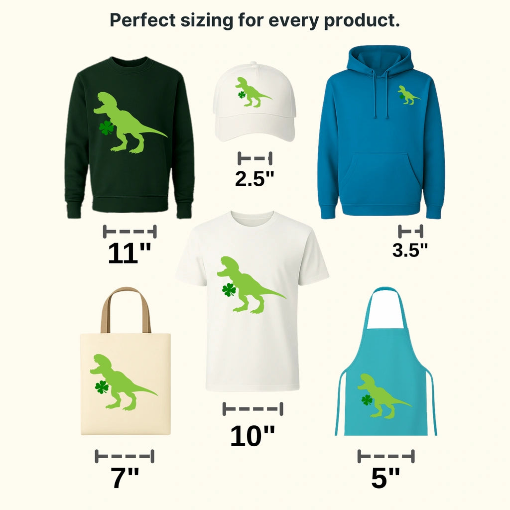 T-rex St. Patrick's Day Design - DTF heat transfer - transferlegend