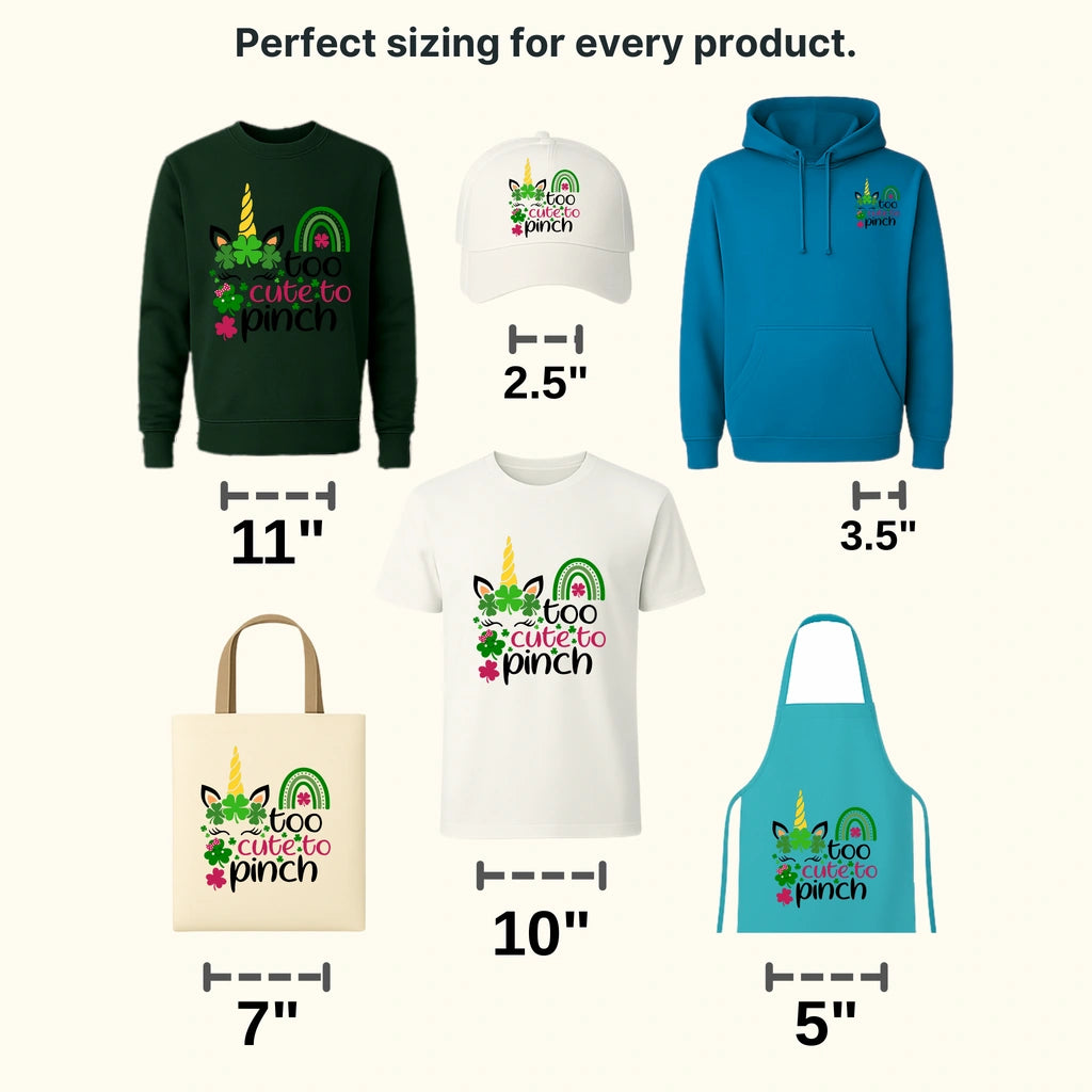 Too Cute To Pinch St. Patrick's Day Design - DTF heat transfer - transferlegend